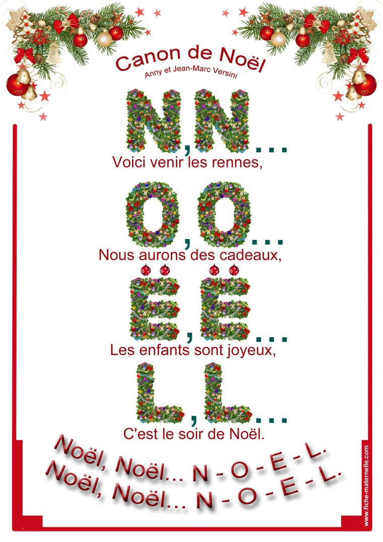 Chanson De Noël En Maternelle destiné Imagier Noel Maternelle