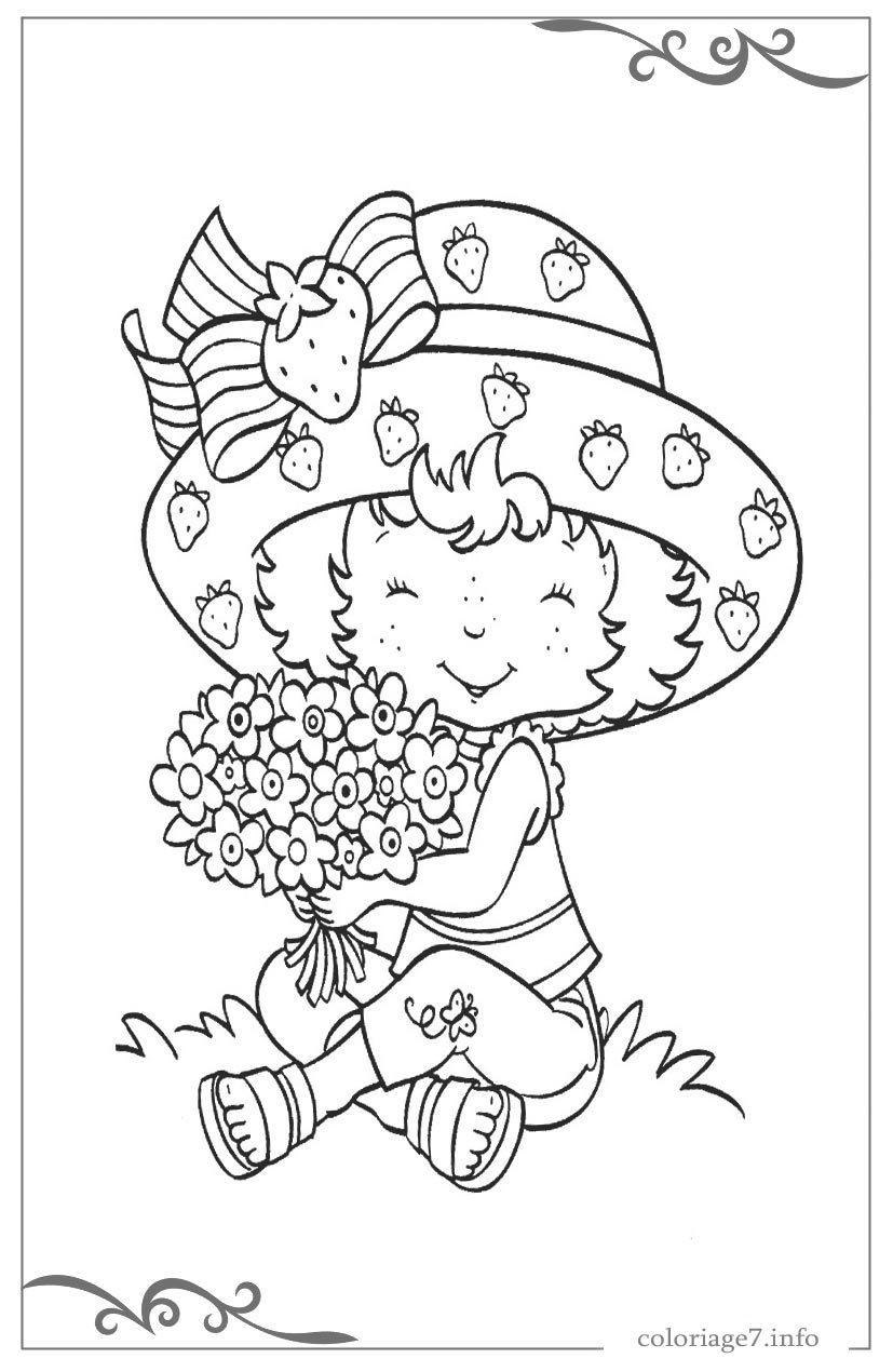 Charlotte Aux Fraises Coloriages Pour Les Enfants tout Charlotte Au Fraise Coloriage 