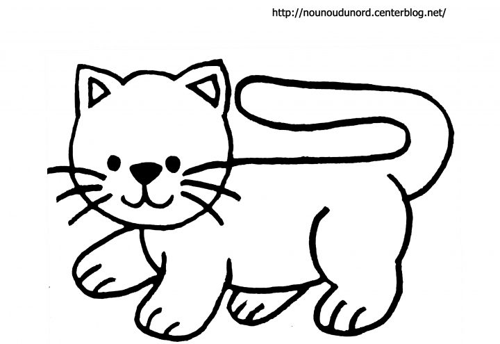 Chat #67 (Animaux) – Coloriages À Imprimer pour Minou Dessin