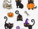 Chat De Halloween Dessiné À La Main Dessin Animé Jouant tout Dessin D Halloween Facile A Dessiner