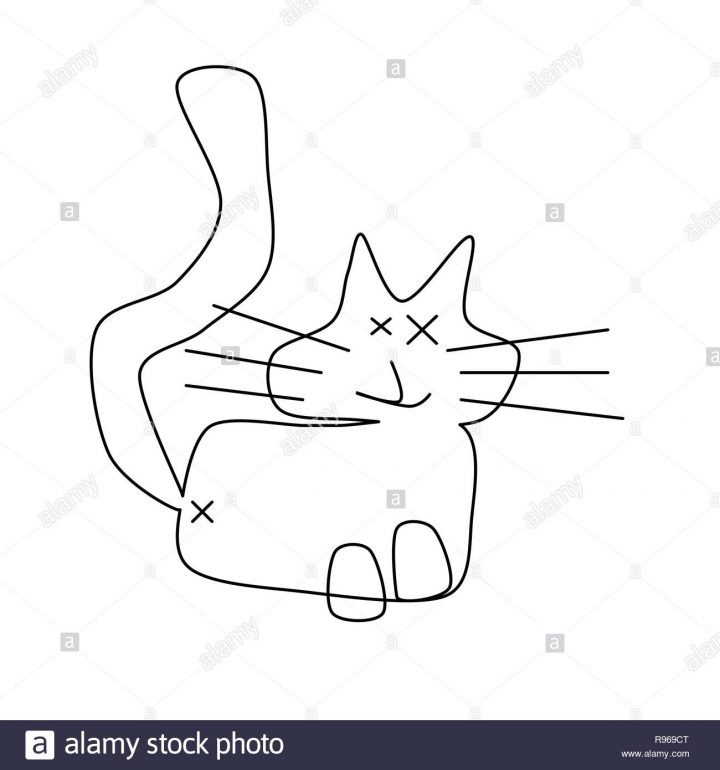 Chat Drôle Croquis Dessin Vecteurs Et Illustration, Image dedans Minou Dessin