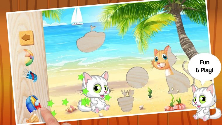 Chat Mignon – Jeux Puzzle Pour Enfants Facile Pour Android encequiconcerne Puzzle Gratuit Facile