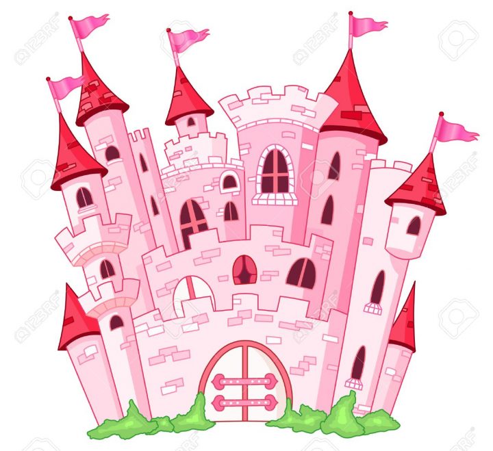 Château De Princesse Rose avec Chateau Princesse Dessin