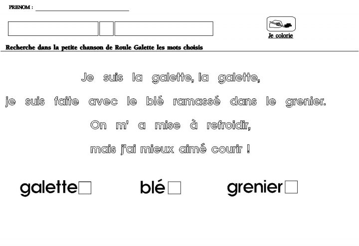 Chercher 3 Mots Dans Le Texte | Roule Galette, Epiphanie destiné Chercher Les Mots