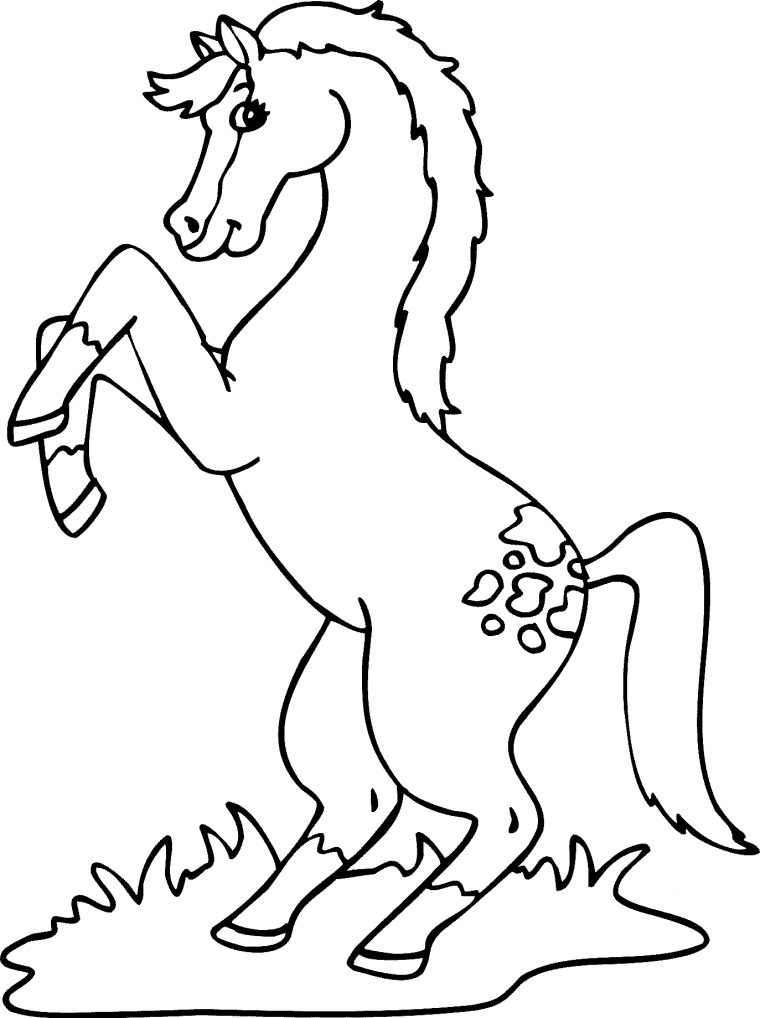 Cheval #7 (Animaux) – Coloriages À Imprimer à Dessin De Cheval A Colorier