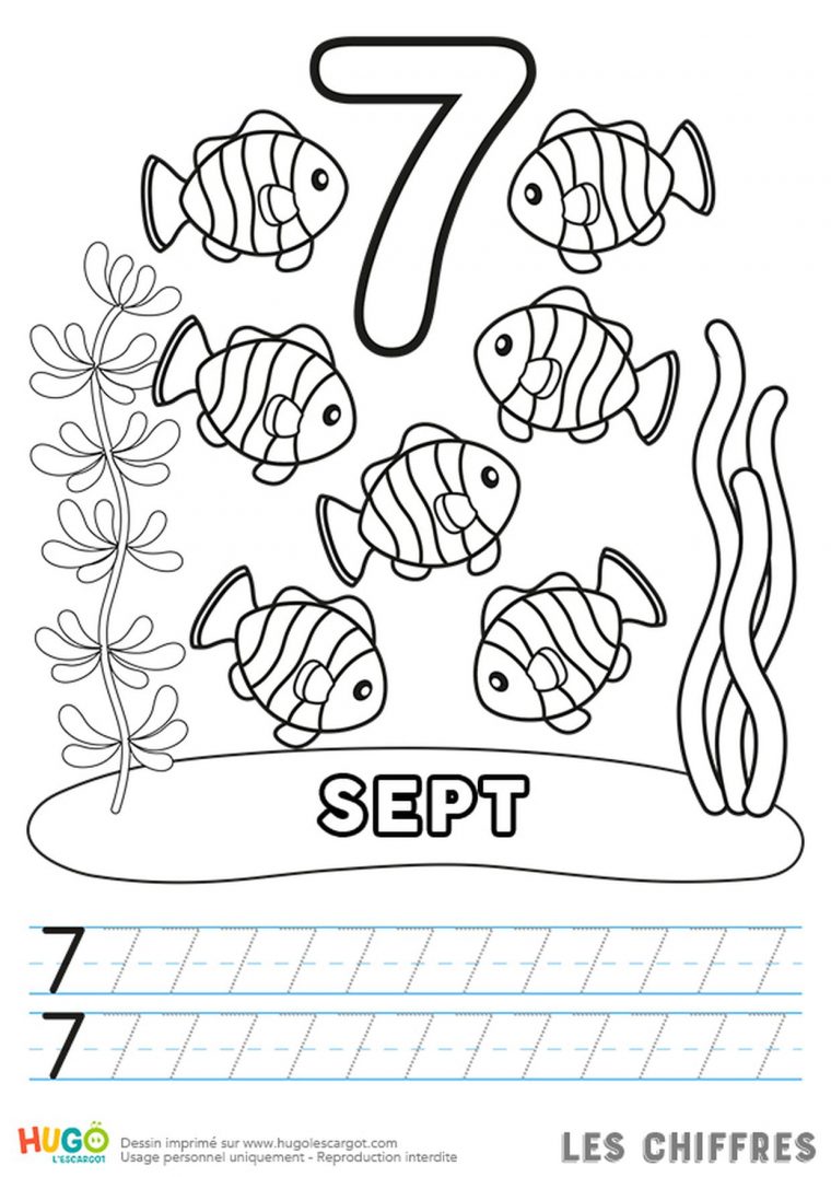 Chiffre 7, Les Poissons-Clown encequiconcerne Apprendre À Tracer Les Chiffres