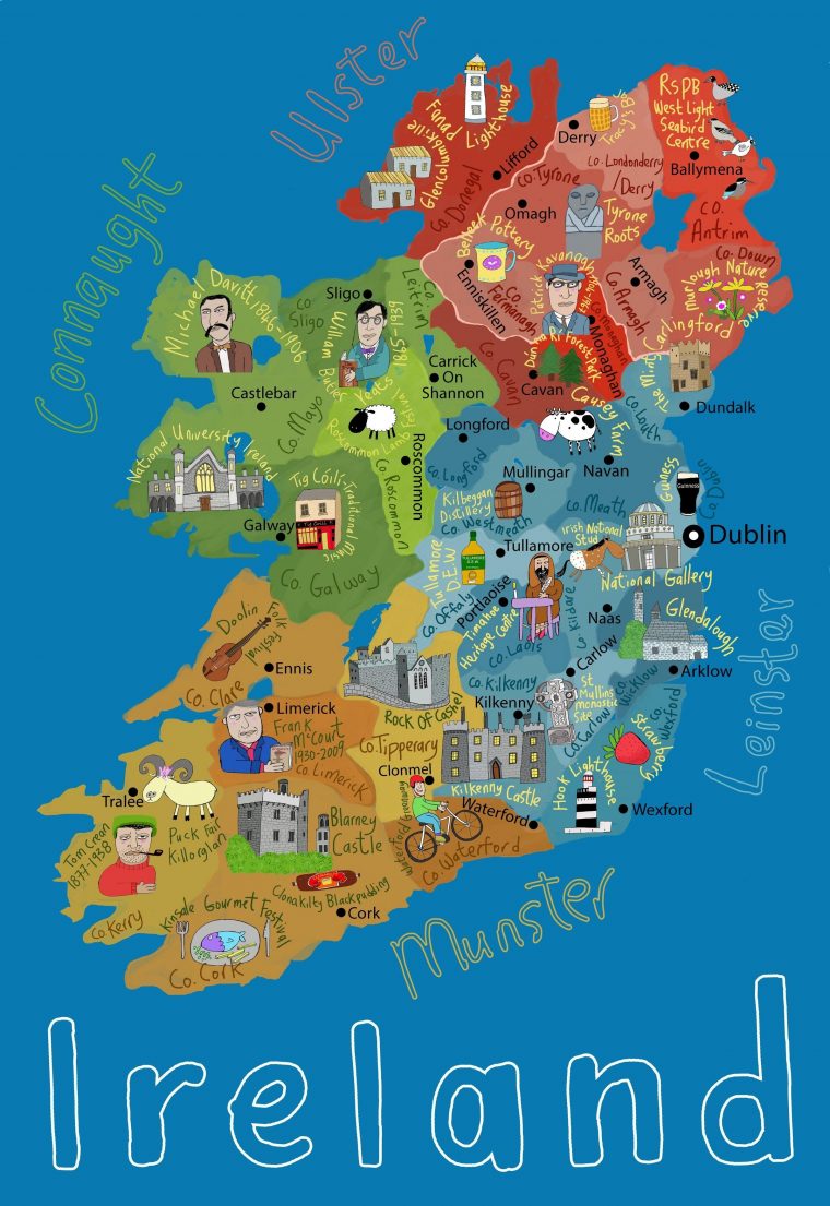 Childrens Carte De L'irlande – Carte De L'irlande Pour Les pour Carte Europe Enfant