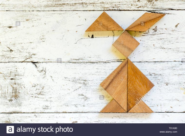 Chinese Puzzle Children Stock Photos & Chinese Puzzle avec Tangram Lapin