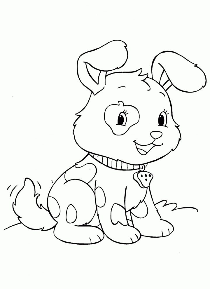 Chiots A Colorier destiné Coloriage De Chiot A Imprimer