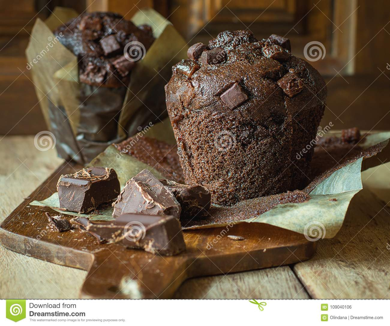 Chocolat Cuit Au Four À La Maison Délicieux Chips Muffins En pour Maison Papier A Decouper 