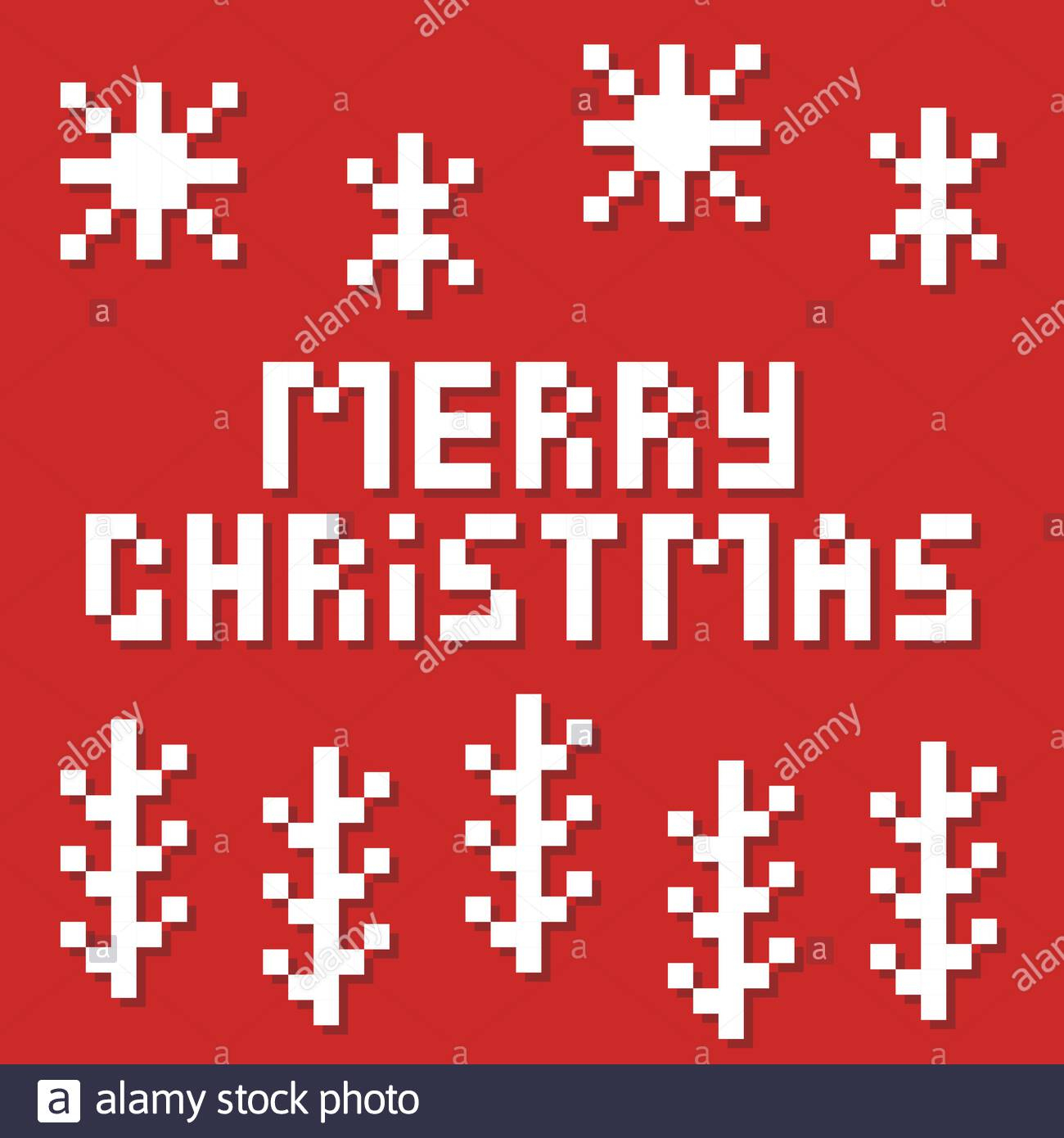 Christmas Hipster Poster For Party Or Greeting Card. Pixel encequiconcerne Pixel Art De Noël