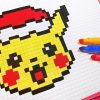 Christmas Pixel Art - How To Draw Santa Claus Pikachu #pixelart tout Dessin Pixel Noel