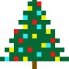 Christmas Tree Pixel Art Cartoon Retro Game Style serapportantà Pixel Art De Noël