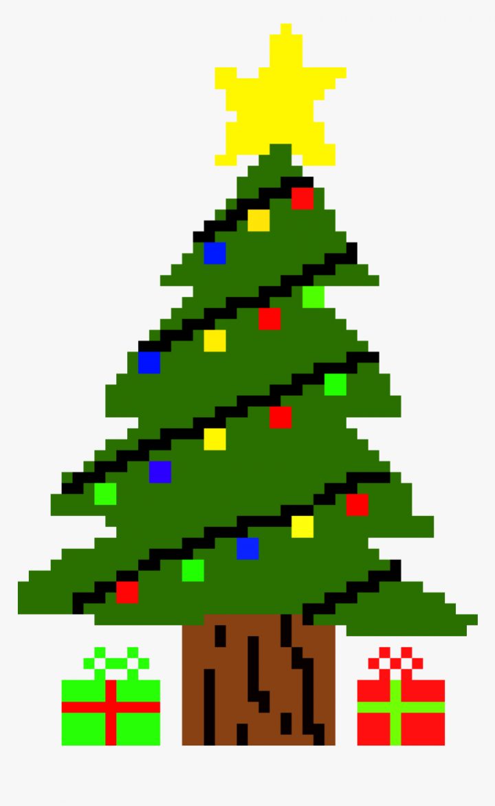 Christmas Tree Pixel Art Png, Transparent Png , Transparent tout Pixel Art De Noël