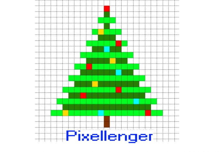 Christmas Tree Simple Pixel Art | For Kids – Read, Play, Create! intérieur Pixel Art De Noël