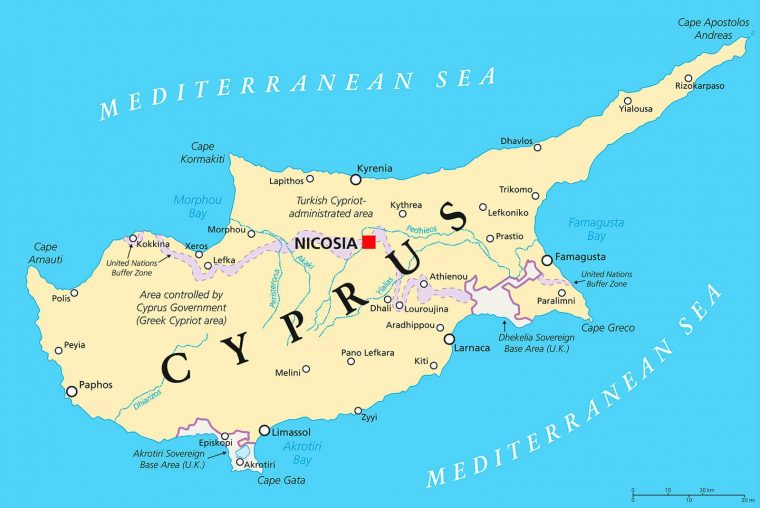 Chypre Capitale La Carte – Capitale De Chypre De La Carte dedans Carte Europe Capitale