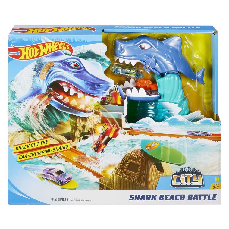 Circuit Requin Sur La Plage Hot Wheels City – Véhicules Et destiné Voiture Requin Jouet