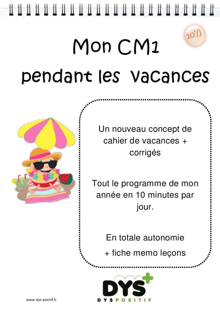 Cm1 – 4Ème Primaire – Cahiers De Vacances Dys dedans Cahier D Activité A Imprimer