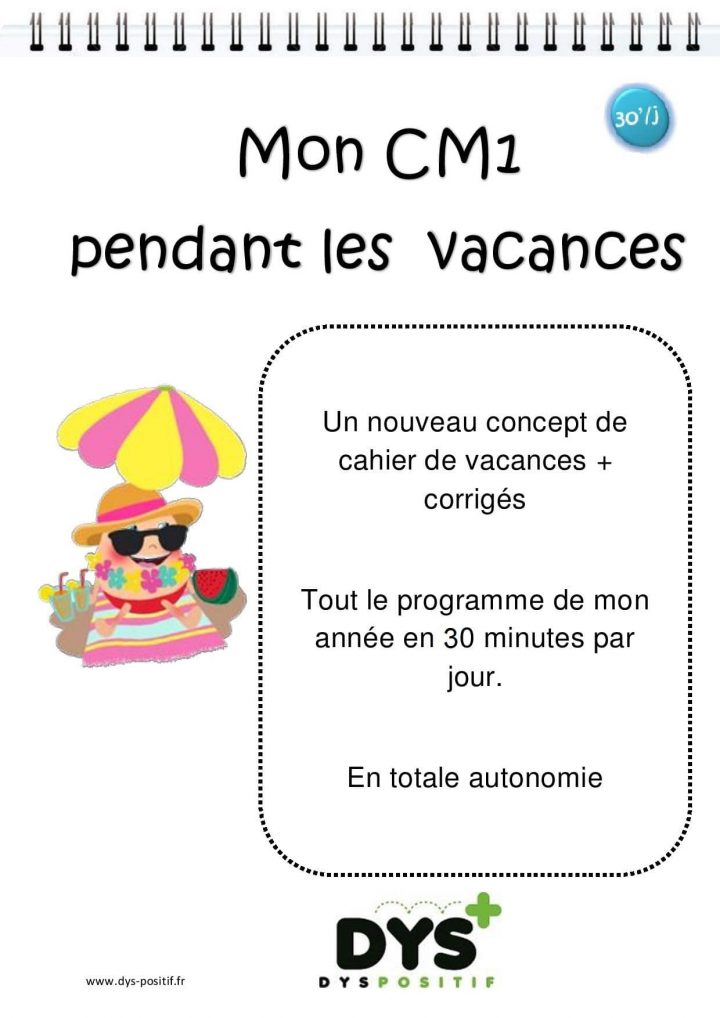 Cm1 – 4Ème Primaire – Cahiers De Vacances Dys serapportantà Cahier De Vacances À Imprimer