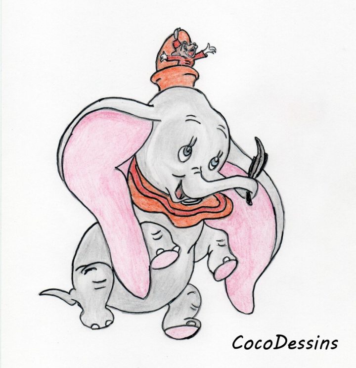 Coco Dessins On Twitter: "dessin De Dumbo #disney #dessin concernant Dessin Dumbo