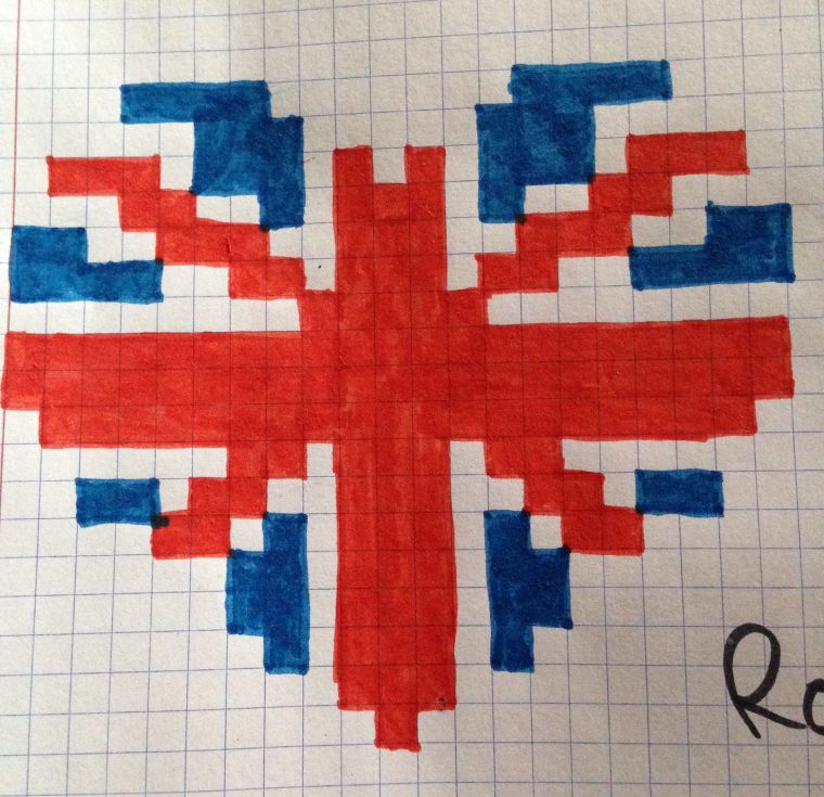 Coeur Angleterre | Coloriage Pixel, Pixel Art, Dessin Pixel serapportantà Dessin De Angleterre