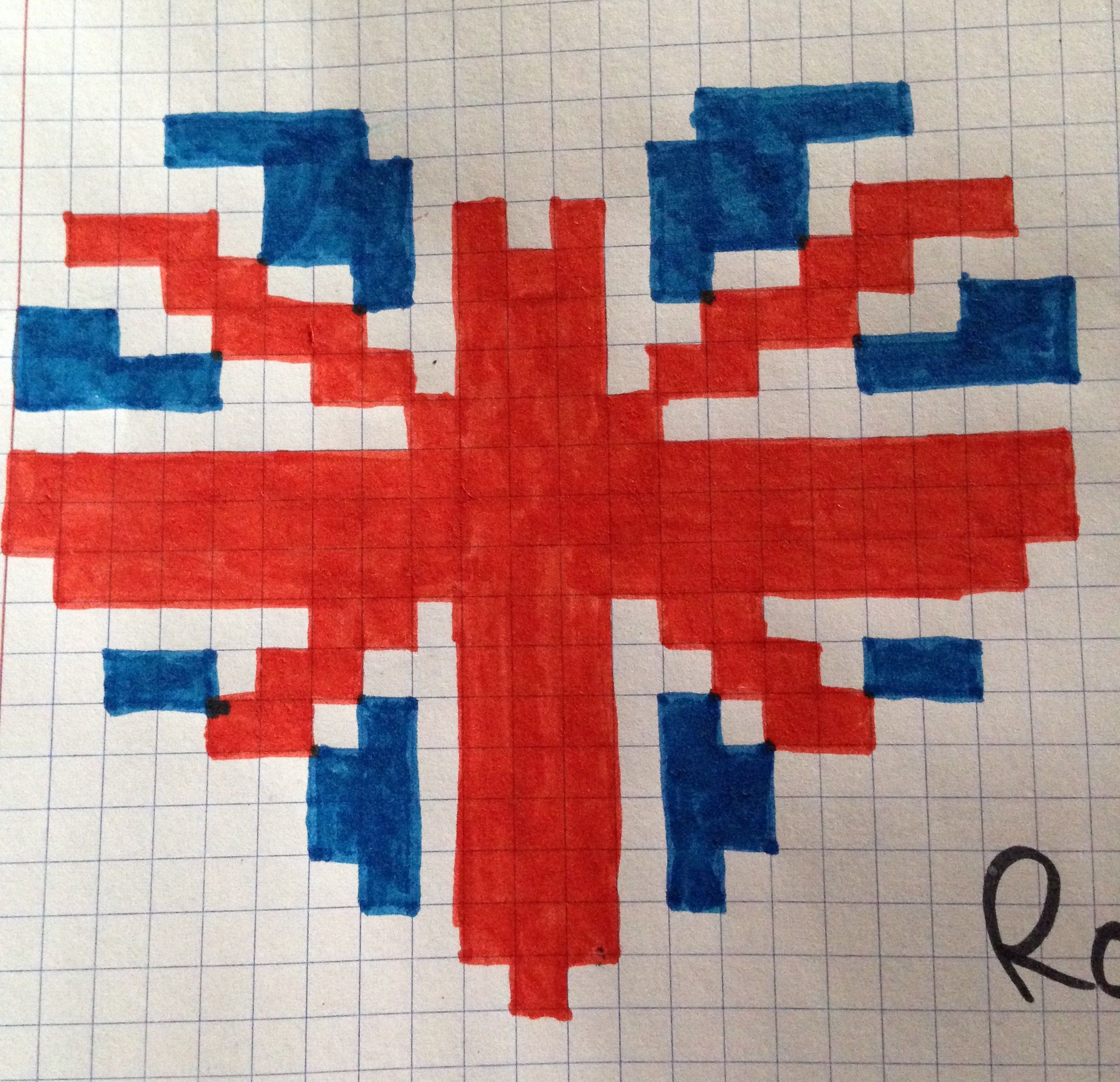 Coeur Angleterre | Coloriage Pixel, Pixel Art, Dessin Pixel serapportantà Dessin De Angleterre 