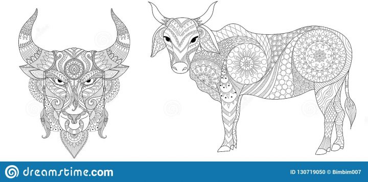 Collection De Vache Et De Taureau Pour Imprimer Et Page De destiné Livre De Coloriage À Imprimer