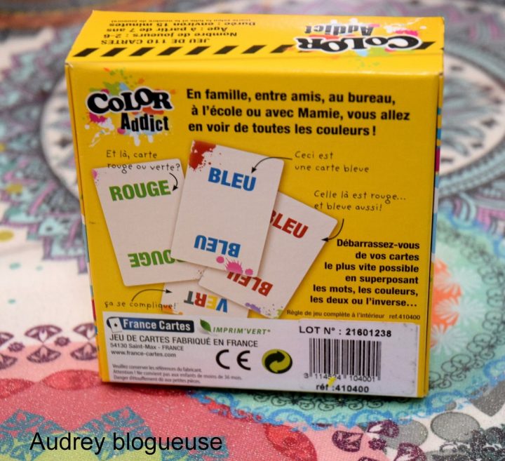 Color Addict "france Cartes" Un Jeu De Socièté Sympa à Jeu Carte De France