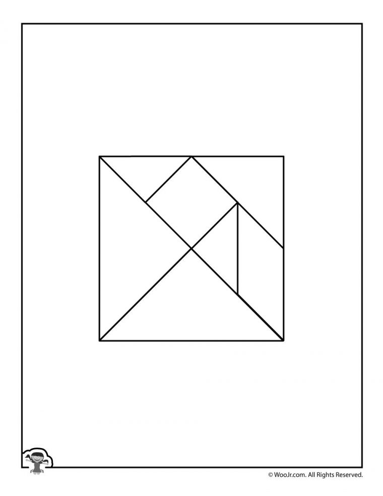 Color Your Own Printable Tangram Puzzle Pieces | Woo! Jr tout Pièces Tangram