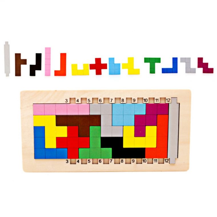 Coloré En Bois Tangram Tetris Jeu Cerveau Teaser Puzzle Jouets Bébé  Préscolaire Magination Début Éducatif Enfants Jouet Enfants Cadeau à Tangram Enfant