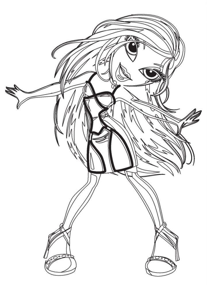 Colorful Cartoon Coloring Pages: Funky And Fun Bratz Printables avec Bratz Dessin