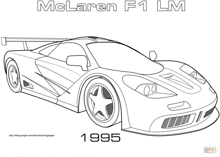 Coloriage – 1995 Mclaren F1 Lm | Coloriages À Imprimer Gratuits concernant Ferrari A Colorier