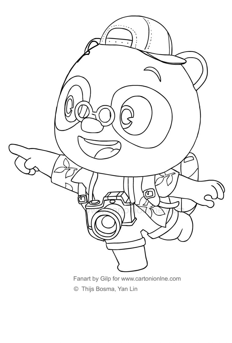 Coloriage 2 De Dr Panda dedans Panda À Colorier