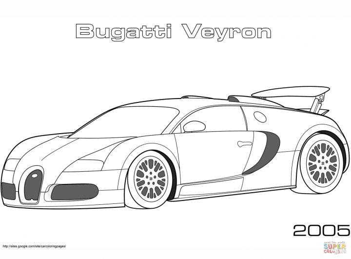 Coloriage – 2005 Bugatti Veyron | Coloriages À Imprimer Gratuits destiné Ferrari A Colorier