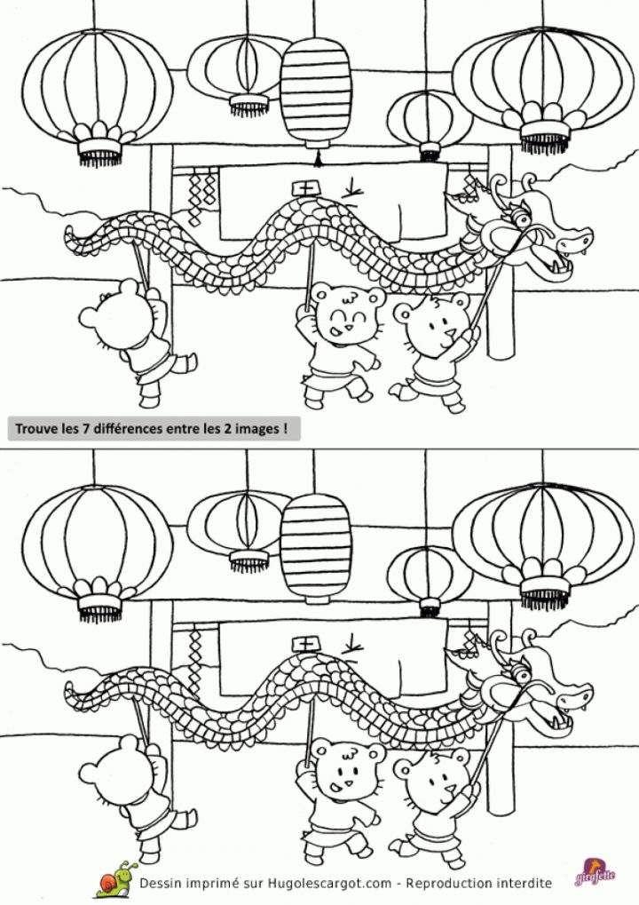 Coloriage 7 Differences Sur Hugolescargot destiné Jeux Des Différences À Imprimer Pour Adultes