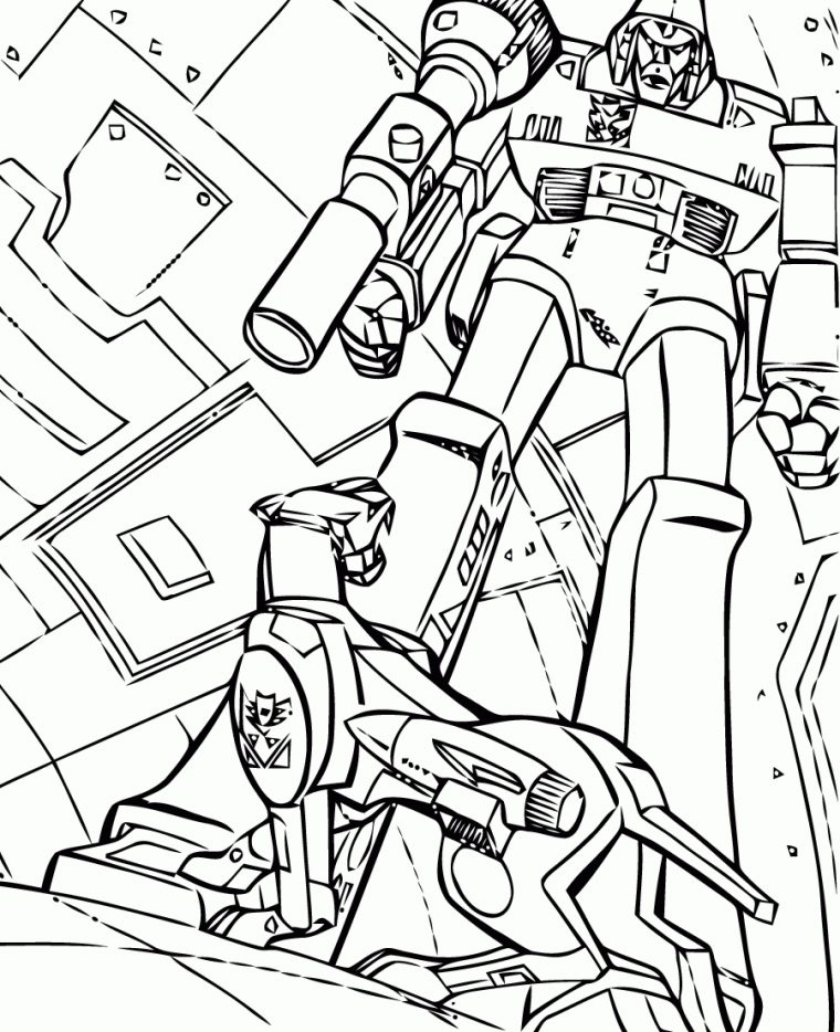 Coloriage À Dessiner Robot Transformers Imprimer avec Coloriage Robot À Imprimer