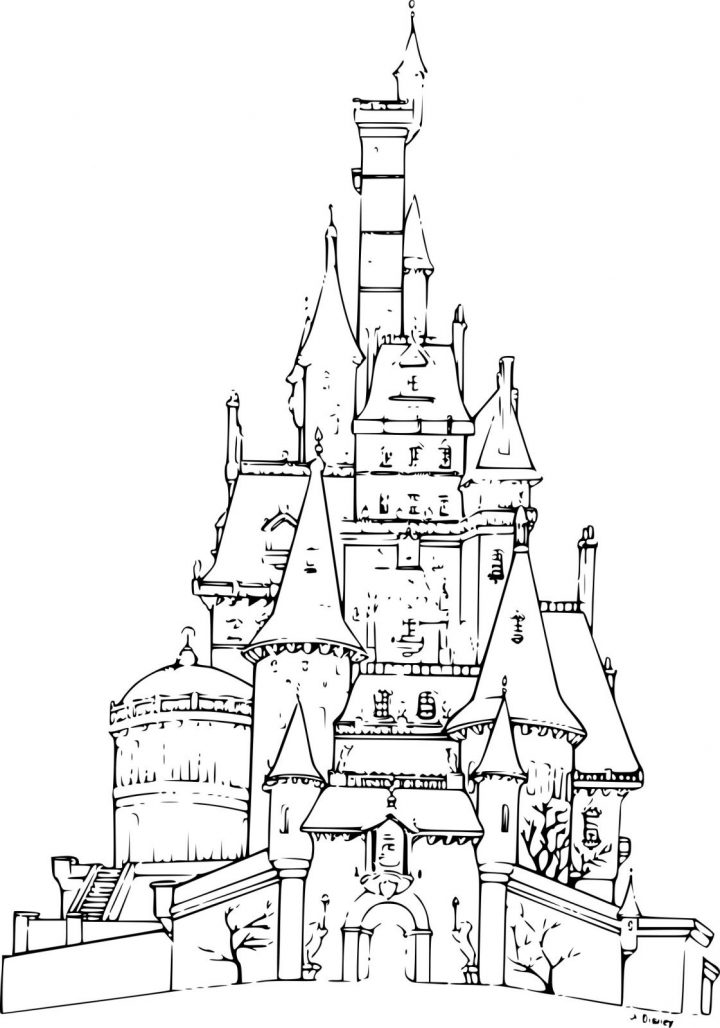 Coloriage À Imprimer Chateau Reine Des Neiges | Coloriages À dedans Coloriage À Imprimer Chateau De Princesse