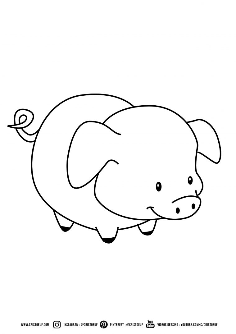 Coloriage À Imprimer Coloriages Pour Enfants À Colorier ! destiné Dessin Cochon A Colorier