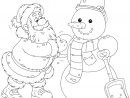 Coloriage À Imprimer : Le Père Noël Fabrique Un Bonhomme De concernant Dessins Pere Noel Imprimer