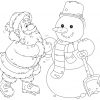Coloriage À Imprimer : Le Père Noël Fabrique Un Bonhomme De serapportantà Dessin Bonhomme De Neige A Imprimer