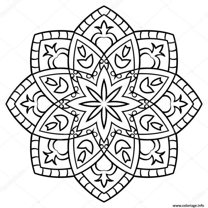 Coloriage A Imprimer Mandala Facile | Coloriages À Imprimer concernant Mandala À Colorier Et À Imprimer Gratuit