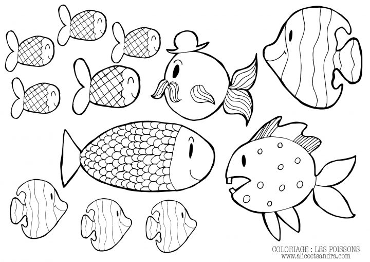 Coloriage À Imprimer : Poisson D'avril – Alice & Sandra encequiconcerne Dessin De Poisson D Avril A Imprimer