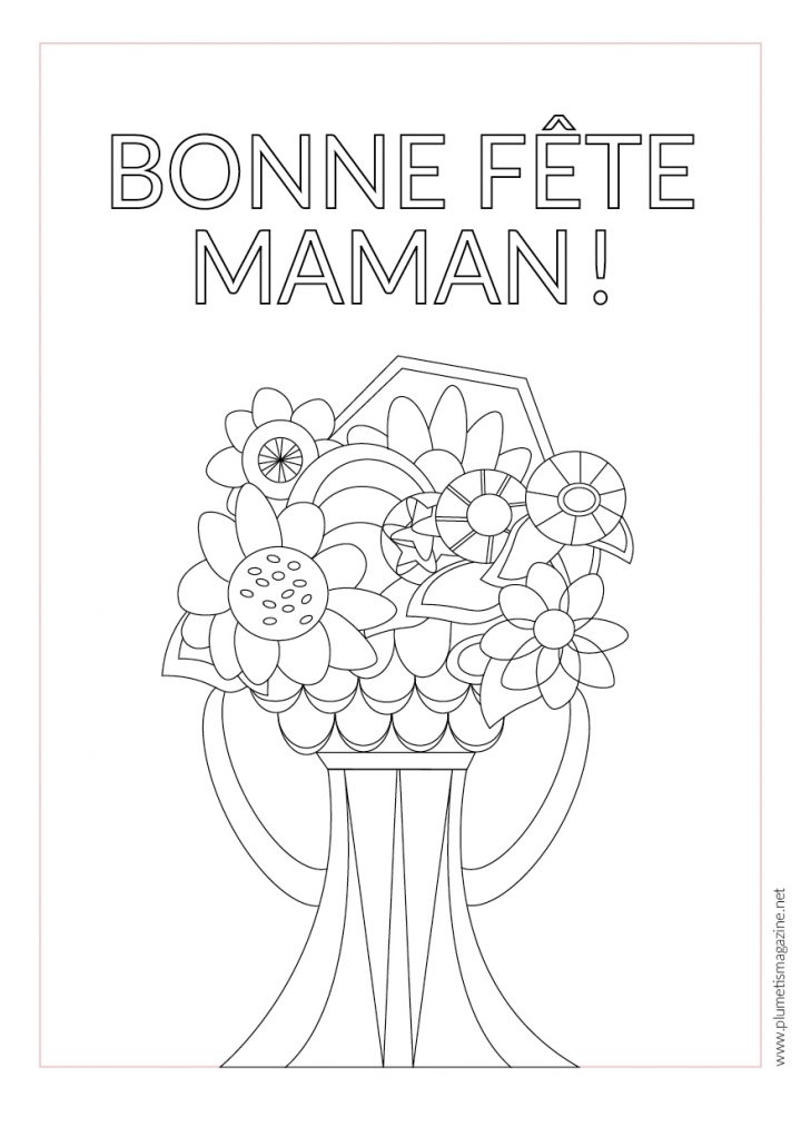 Coloriage À Imprimer Pour La Fête Des Mères serapportantà Carte A Imprimer Fete Des Meres