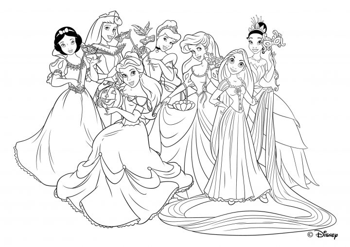 Coloriage À Imprimer Princesse Disney | Disney Princess à Dessin Walt Disney À Imprimer