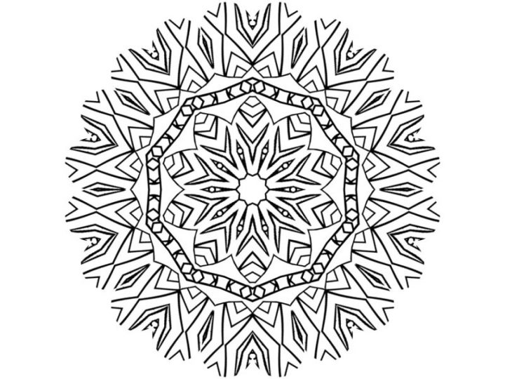 Coloriage À Télécharger Mandala Rosace destiné Image De Rosace