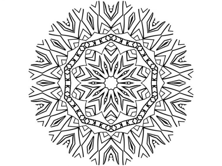 Coloriage À Télécharger Mandala Rosace pour Jeux De Coloriage De Rosace