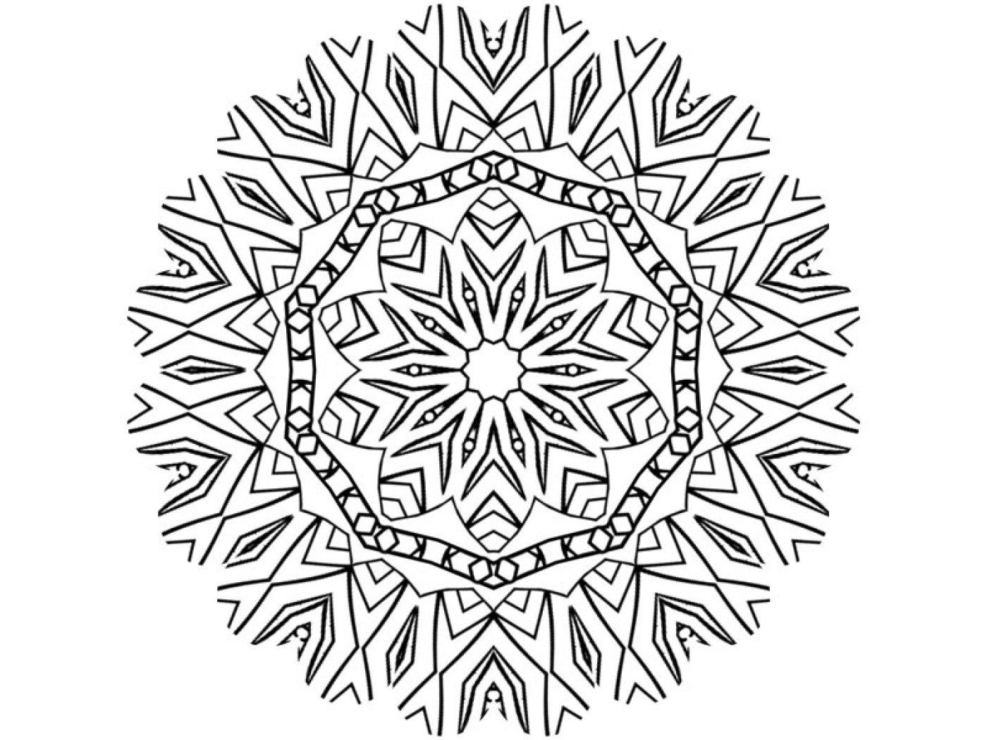 Coloriage À Télécharger Mandala Rosace serapportantà Rosace A Imprimer