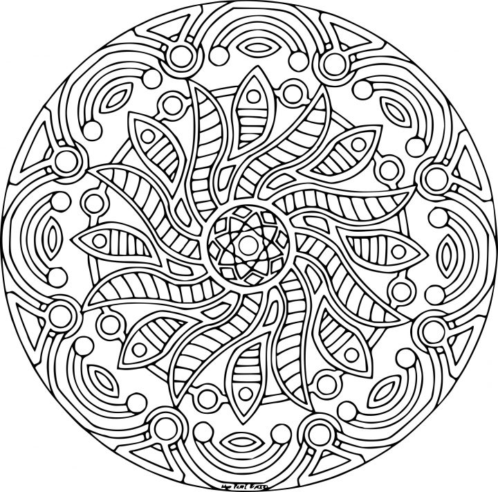 Coloriage Adulte Mandala À Imprimer Sur Coloriages pour Mandala À Colorier Adulte