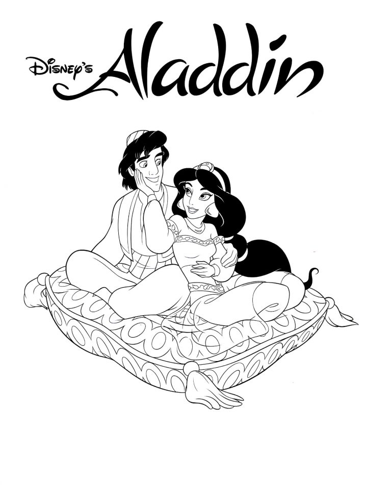 Coloriage Aladdin Disney À Imprimer à Dessin Walt Disney À Imprimer