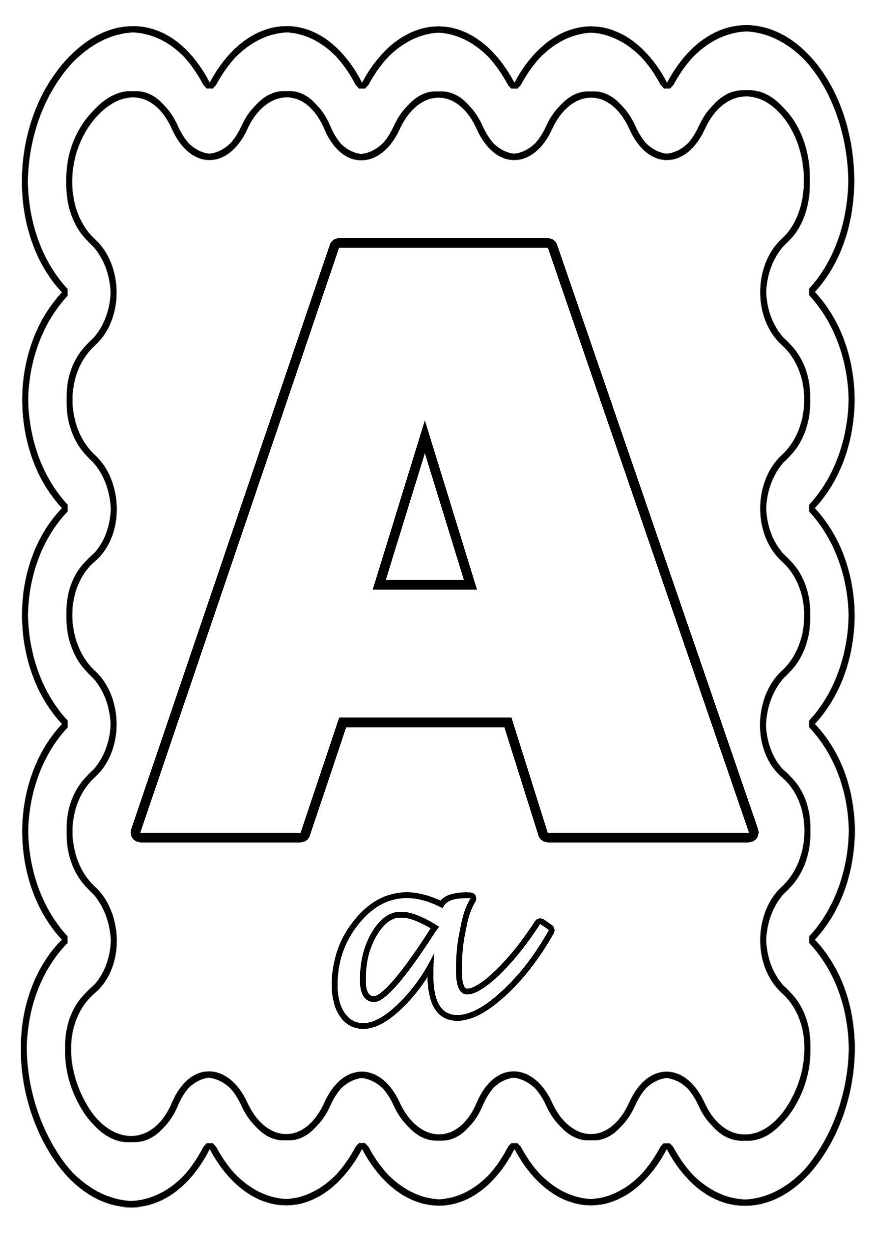 Coloriage Alphabet Lettre De A A Z serapportantà Lettre De L Alphabet A Imprimer Et Decouper